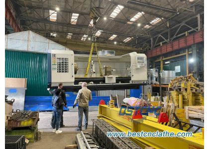 CK61100X3000MM CNC LATHE arrived in our Russia customer's factory intactly